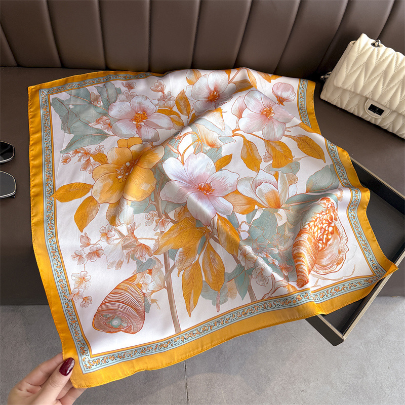 2026 جديد الأزهار طباعة الحجاب - مراجعة Scarf Silk Square وسعره