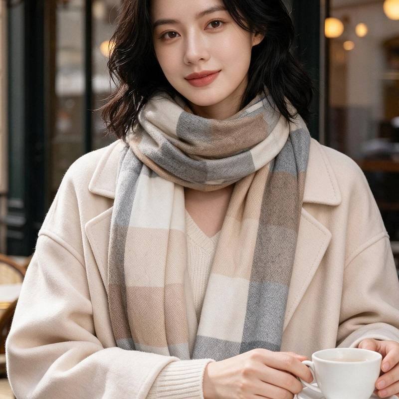 وشاح رقبة سميك بلون متفاوت للا - مراجعة Infinity Scarf Knit وسعره
